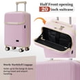 thumbnail image 4 of Euroco 5 Piece Luggage Sets, 20" Carry-On Luggage with Half-Opening & USB Port, 20/24/28inch Lightweight Travel Suitcase Set with TSA Lock, Double Spinner Wheels & 2 Travel Duffel Bags,Light Pink, 4 of 10
