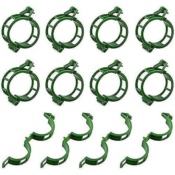150 Uds Clips para plantas Clips verdes para tomate y otras plantas de vid Clips de plástico para tomate para soporte enrejado de uva para clips de vegetales de vid Clips para pepino