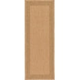 thumbnail image 1 of Unique Loom Outdoor Collection Transitional Indoor & Outdoor Casual Greek Key Border Area Rug, 2 Feet 2 Inch x 6 Feet, Light Brown/Tan, 1 of 1