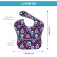 thumbnail image 4 of Zufioo funny Skull daisy flower Print Toddler Adjustable Waterproof Bib, 11.6x15 Inch Feeding Bib Suitable for 6-24 Month Babies, 4 of 8