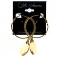 thumbnail image 2 of Mi Amore Drop Accent Hoop-Earrings Gold-Tone/Peach, 2 of 2