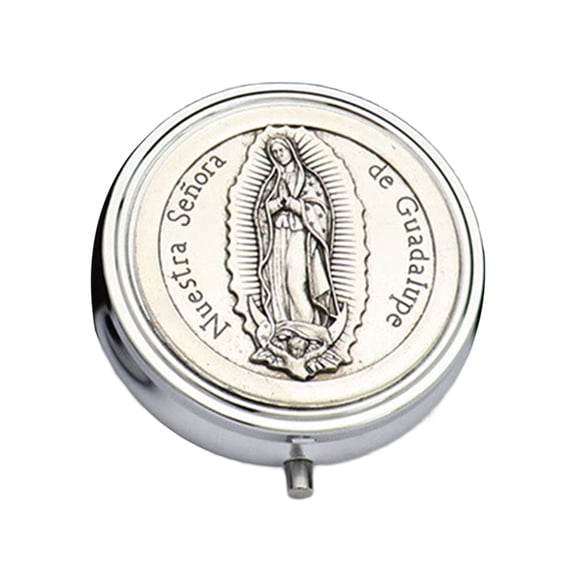 WINDLAND Elegant Metal Jewelry Box With Builts In Makeup Mirror For Christian Home Decorations And Religious Objects Storage