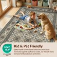 thumbnail image 4 of Design&I 5'x7' Washable Area Rug Beige Muted Boho Greige Latte Repeating Balanced Artwork Farmhouse for Guest Room, Lounge, Apartment, Flatweave & Daily Traffic Ready, 4 of 7
