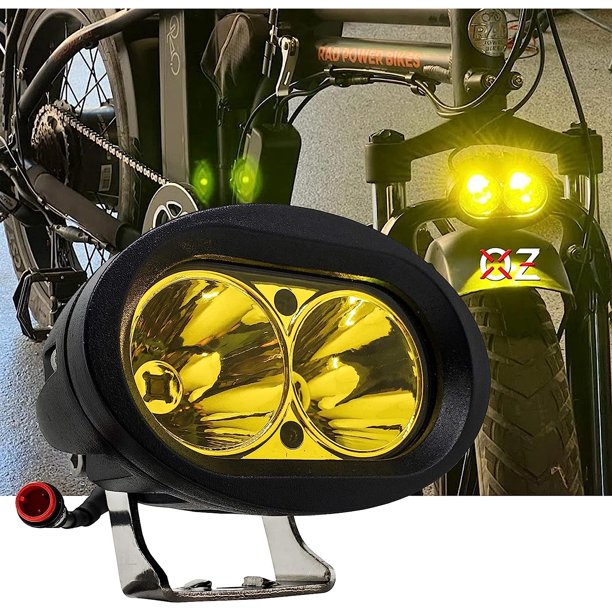 TYAPCS Ebike High Output LED Headlight Neon Yellow Compatible with Rad