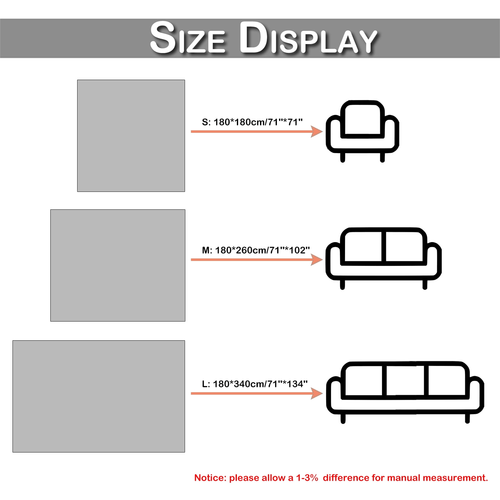 Lapalife 1 Piece Chenille Sofa Blanket Cover 71''x 102'' Soft Sofa Slipcover Chairs Sofas Bed Cover for Bedroom Living Room, Gray