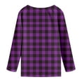 thumbnail image 5 of idosla Long Sleeve Shirts for Girls Striped Color Block Blouses Crewneck Loose Tuinc Tops Comfy Spring Basic Pullover Tee (Purple, 18-24 Months), 5 of 8