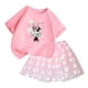 thumbnail image 4 of Conjunto de 2 piezas de camiseta de algodón para niños de Mickey de Disney, falda tutú de princesa de ballet esponjosa, falda de encaje para fiesta de cumpleaños de niña, 4 of 4