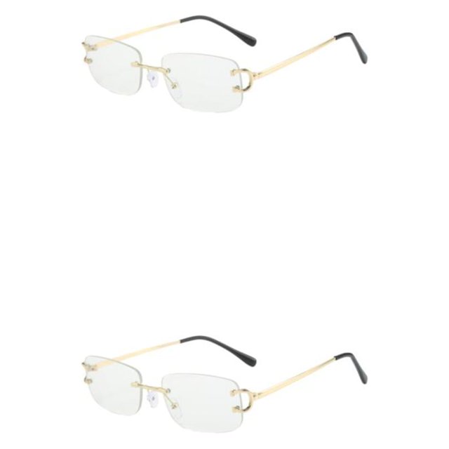 relayinert Rectangle Women Love 400 Protection And Durability Daily Long Service Life Wide Open Angle Fashionable White 2Set