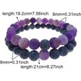 thumbnail image 2 of GHSDFBB Long Distance Relationship Bracelets Gemstone Matching Set Beaded Bracelet 8mm (2pcs), 2 of 6