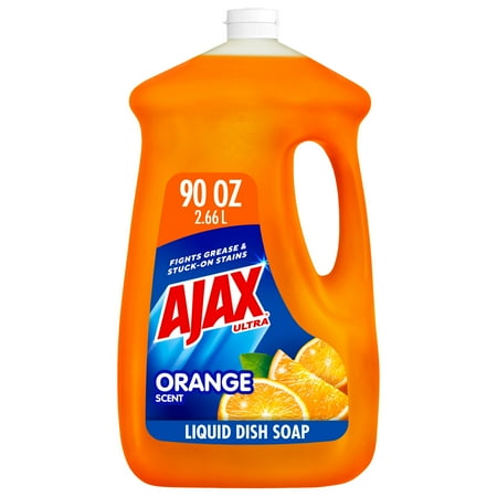 Ajax Ultra Triple Action Dishwashing Liquid Dish Soap, Orange Scent - 90 Fluid Ounce - WALMART Ajax Ultra Triple Action Dishwashing Liquid Dish Soap, Orange Scent - 90 Fluid Ounce - Walmart
