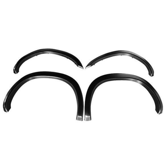 Fender Flares Compatible With 2002-2008 Dodge Ram 1500 2003-2009 Ram 2500 3500, Factory Style Matte Black Finish PP Wheel Cover Protector Vent Trim by IKON MOTORSPORTS, 2003 2004 2005 2006 2007