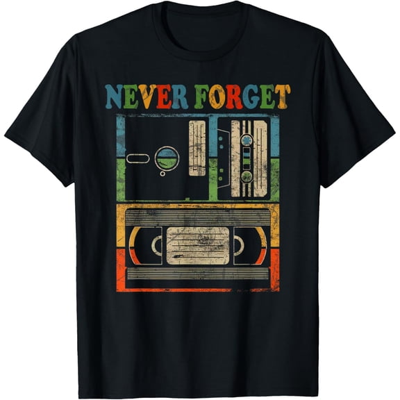 Retro Vintage 90s 80s Audio Cassette 40 Years Old Birthday T-Shirt men and women can wear, black, white, gifts
