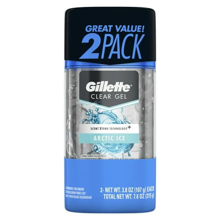Gillette Clear Gel Arctic Ice Anti-Perspirant Deodorant 3.8 oz 2 Pack