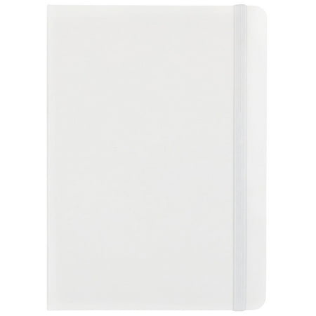 UPC: 0799418482026 | JAM Hardcover Notebook with Elastic Band  1/Pack  White  Medium  5 x 7  100 Lined Sheets