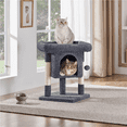 thumbnail image 3 of Alden Design 23.5" Tall Cat Tree Condo with Wide Perch and Scratch Posts, Dark Gray, 3 of 8