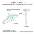 thumbnail image 5 of Rosec Jewels 0.75 CT Marquise Cut Ethiopian Opal Ring with Diamond, Elegant Ethiopian Opal Solitaire Ring for Women, 18K White Gold, US 6.50, 5 of 9
