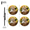 thumbnail image 2 of Battery Operated Analog Wall Clocks Non-Ticking Silent Modern Clock Decorative for Home,Office-Cute Kitten Sits In The Flower Basket(12inch), 2 of 4
