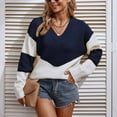 thumbnail image 2 of 2041! Aoochasliy Womens Sweaters Clearance Pullover Warm V-neck Long Sleeve Blouse, 2 of 8