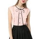 thumbnail image 1 of CAMISAS DE VERANO CON VOLANTES Y MANGAS CORTAS PARA MUJER, CON LAZO EN EL CUELLO, BOTONES, COLOR ROSA, 1 of 7