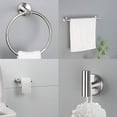 thumbnail image 1 of Cfowner 6 Piece Wall Mount Towel Rack Set, Bathroom Stainless Steel Set, Wall Mounted Robe Hook for Home & Office, Brushed Nickel, 1 of 6