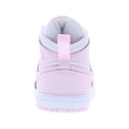 thumbnail image 3 of Nike Jordan 1 Mid Leather Infant/Toddler Shoes Size 6, Color: Pink Foam/Fire Red/White, 3 of 4