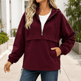 thumbnail image 2 of Dpjklzsn Women's Waterproof Half Zip Hooded Pullover Jacket, Lightweight Anorak with Pockets for Hiking Travel, 2 of 8