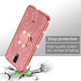 thumbnail image 4 of nancheng Case for BLU View 3 / B140DL Phone Case Luxury Cute Soft TPU Silicone Glitter Cover for Women with Ring Kickstand Bumper Shockproof Protective Case - Rose Gold, 4 of 7