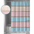 thumbnail image 3 of Pink Blue Wood Grain Shower Curtains for Bathroom Waterproof Fabric Bath Curtains Decor Bath Tub Curtain Farmhouse Country Shabby Striped Decorative Shower Curtain Sets with 12 Hooks, 72x72 Inch, 3 of 6
