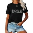 thumbnail image 2 of Merry Christmas T-Shirt Christmas Tree Graphic Short Sleeve Shirt for Women, 2 of 5
