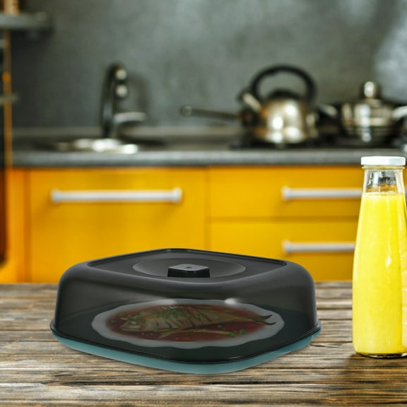 OUNONA Microwave Plate Cover For Food Plastic Splatter Guard Plastic Microwave Plate Cover Kitchen Gadgets Accessories Microwave Food Storage Tray Containers