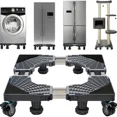 thumbnail image 2 of Fridge Stand Mobile Base with Double Pipes 4 Locking Wheels 4 Strong Feet Furniture Dryer Washing Machine Stand Pedestal, 2 of 8