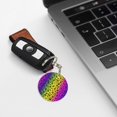 thumbnail image 6 of Naloa Animal Paw Rainbow Print Round Keychain Keychain Key Ring, Key Tag, Key Chain Bulk for Gift Accessories (Round), 6 of 7