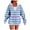 Blue, variant on JUSLIO Striped Tops for Women Zipper Hoodies Sweatshirts Cardigans Long sleeve Sweatshirts Blue L