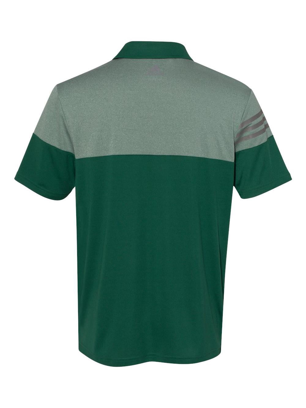 Adidas Heathered 3-Stripes Colorblock Sport Shirt