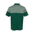 thumbnail image 3 of Adidas - Heathered 3-Stripes Colorblocked Polo - A213 - Collegiate Green - Size: S, 3 of 3