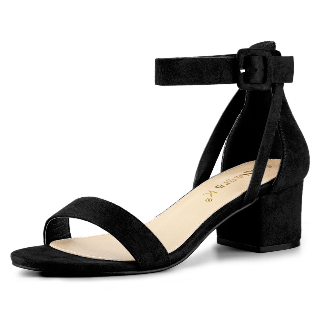 low heel black sandals uk