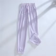thumbnail image 6 of ITSAME Girls Tapered Sweatpants, with Pockets Elastic Waist Quick-Dry Summer Casual Jogger Pants Purple Size 9-10, 6 of 6