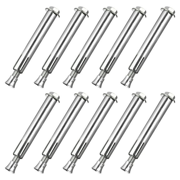 MRLESS 10pcs Heavy Duty Expansion Bolt Sleeve Anchor Bolts for Building and Driveway
