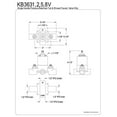 thumbnail image 2 of Kingston Brass KB3631V Shower Valve, 2 of 2