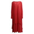 thumbnail image 4 of Nueva moda mujer Casual vestido suelto sólido manga larga Boho largo Maxi vestido Abanopi Vestido, 4 of 7