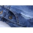 thumbnail image 4 of KIDSCOOL SPACE Baby Little Girl Jean Overalls,Big Ripped Denim Shortall, 4 of 6