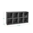 thumbnail image 3 of Best Choice Products 8-Cube Bookshelf, 11in Display Storage System, Organizer w/ Removable Back Panels - Dark Gray, 3 of 9