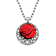 thumbnail image 1 of Rojo grande tamaño Rosas Flores Collares Colgante Retro Moon Stars Jewelry Unbranded M, 1 of 3