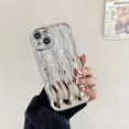 thumbnail image 1 of Aplicable a la ondulación del agua de plata galvanizada para la funda del teléfono iPhone 14pro max Apple 13 12/11 estilo nicho 15, 1 of 1
