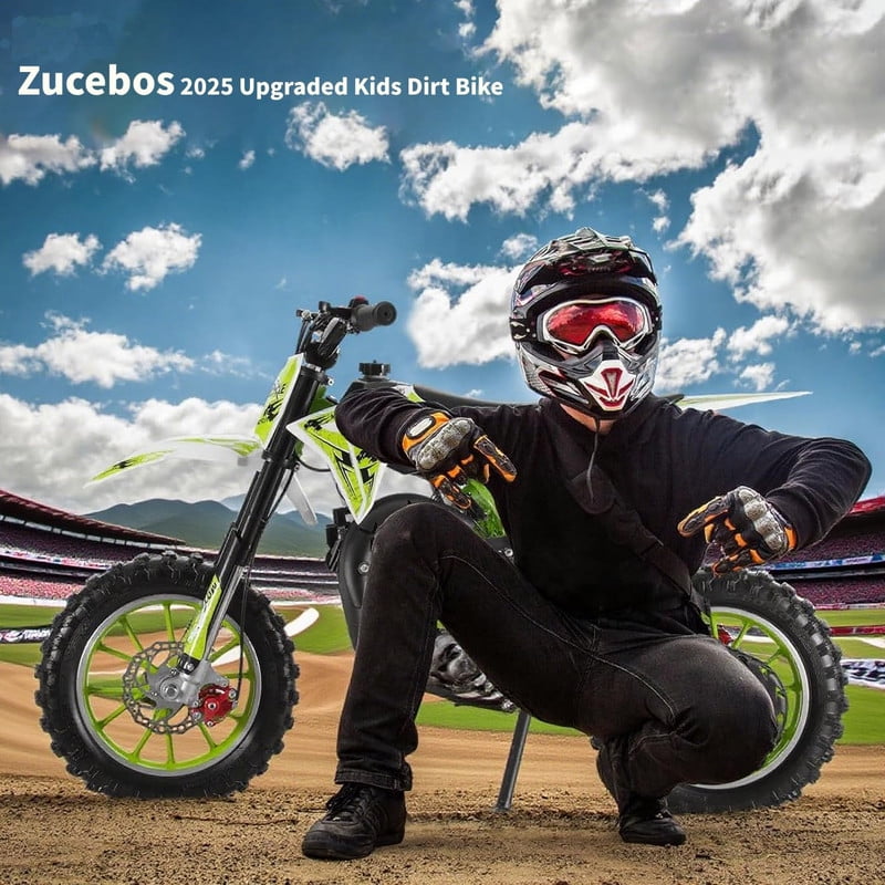 Seipouy Mini Dirt Bike,49cc Gas Powered 2 Stroke Off Road Trail Bike for Kids and Adults, Kids Dirt Bike Gas Power Motocross,Off Road Mini Motorcycle,Pocket Motorbike with Front Rear Disc Brakes