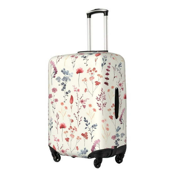 Hirioo Wildflower Watercolor 3 for Elasticity Suitcase Cover (No luggage Included) Durable Luggage Protector Fits 18-32 Inch Luggage-Small