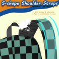 thumbnail image 5 of Blue and Black Checkered Pattern 17" School Backpacks for Teens,Waterproof Oxford Fabric,S-Shape Padded Straps for School,Travel,Hiking,Camping, 5 of 6