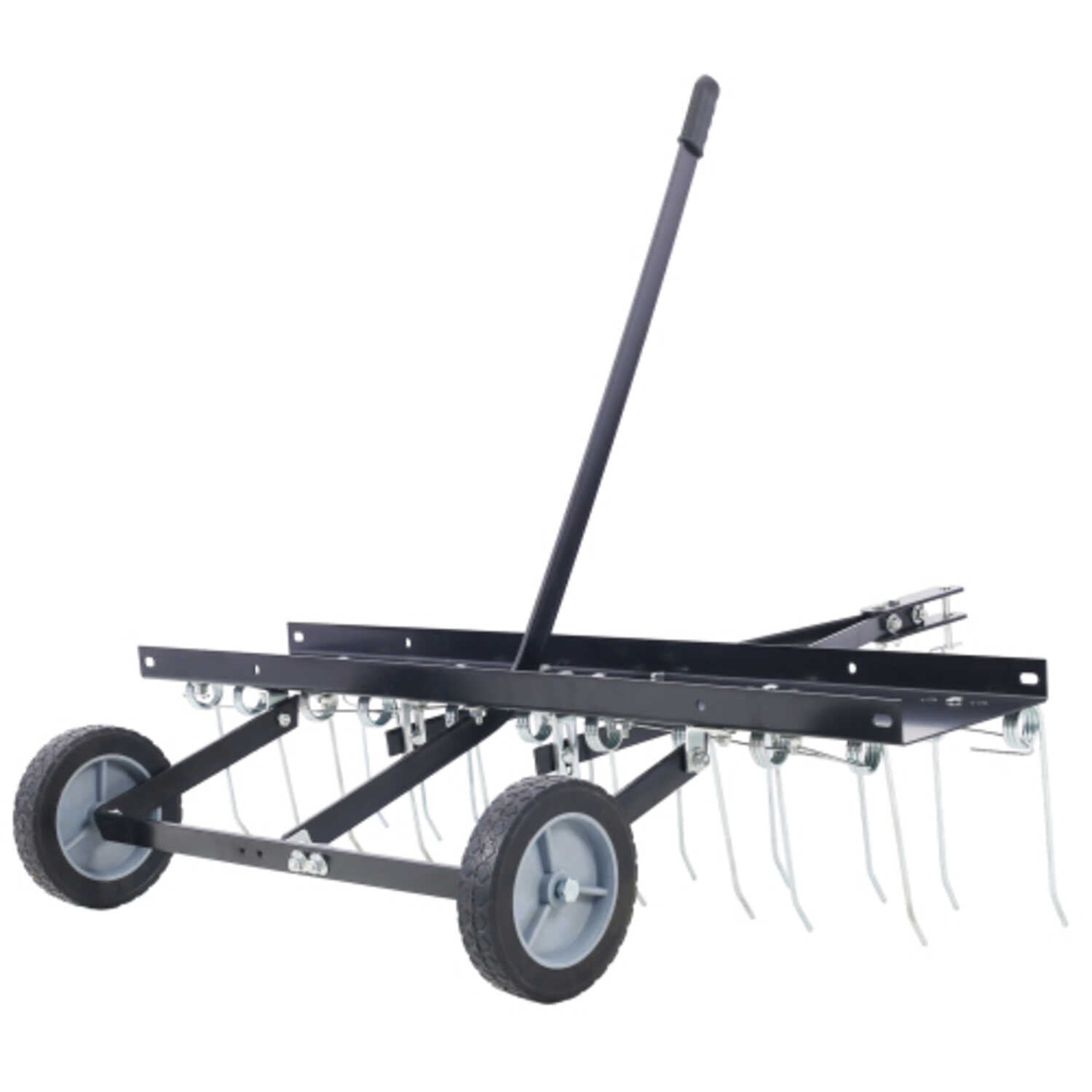40-Inch Sweeper Dethatcher, Landscape Tractor Rake, Tine Tow Dethatcher Pull Behind Mower, Riding Mower Attachments for Outdoor Yard Tools Lawn Care