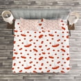 thumbnail image 3 of Ambesonne Rowan Quilted Bedspread Set 3 Pcs, Juicy Ashberries Graphic, King Size, Scarlet White, 3 of 3