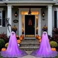 thumbnail image 2 of JIhuahe Halloween Decorations Remote Controlled Glowing Ghost, Outdoor Yard Ornament, LED Phantom Stake for Lawn Scene,A, 2 of 5
